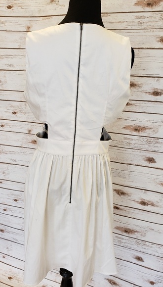 NWT- FRENCH CONNECTION White Dress with Cutouts - Picture 3 of 3